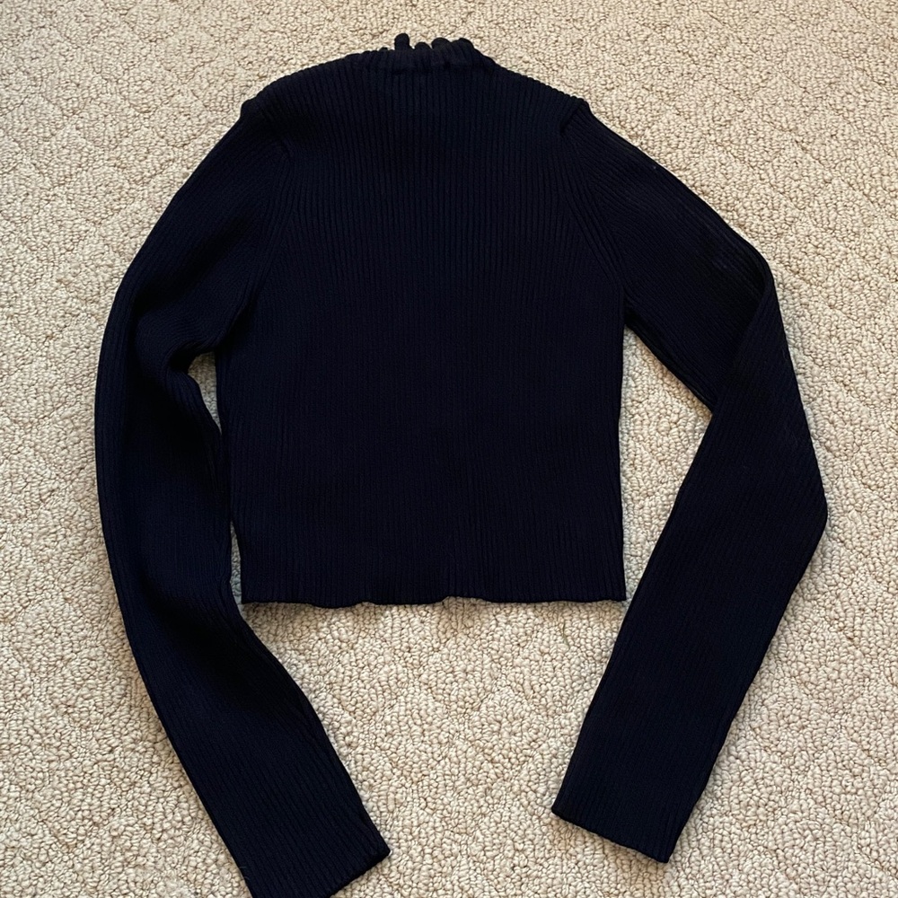 NWT Zara black ribbed turtle neck sweater - Picture 5 of 5